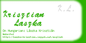 krisztian laszka business card