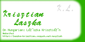 krisztian laszka business card